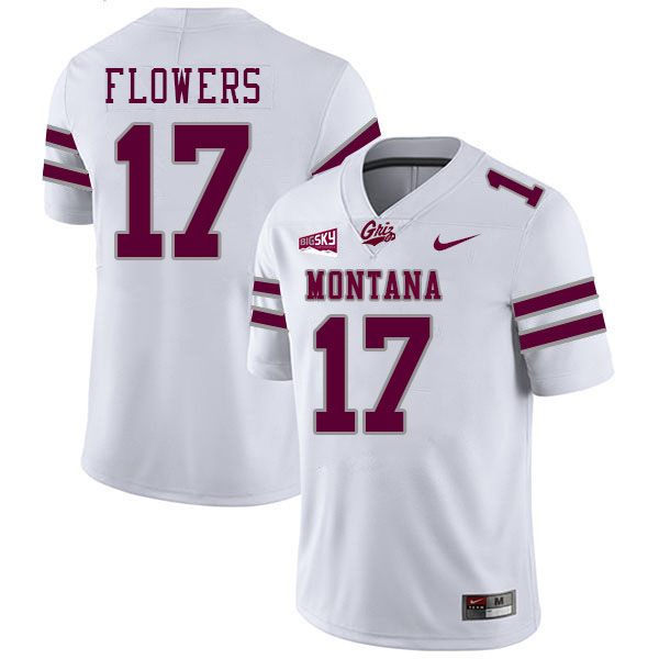 Luke Flowers Montana Jersey,University Of Montana Grizzlies #17 Luke Flowers Jersey Stitched-White